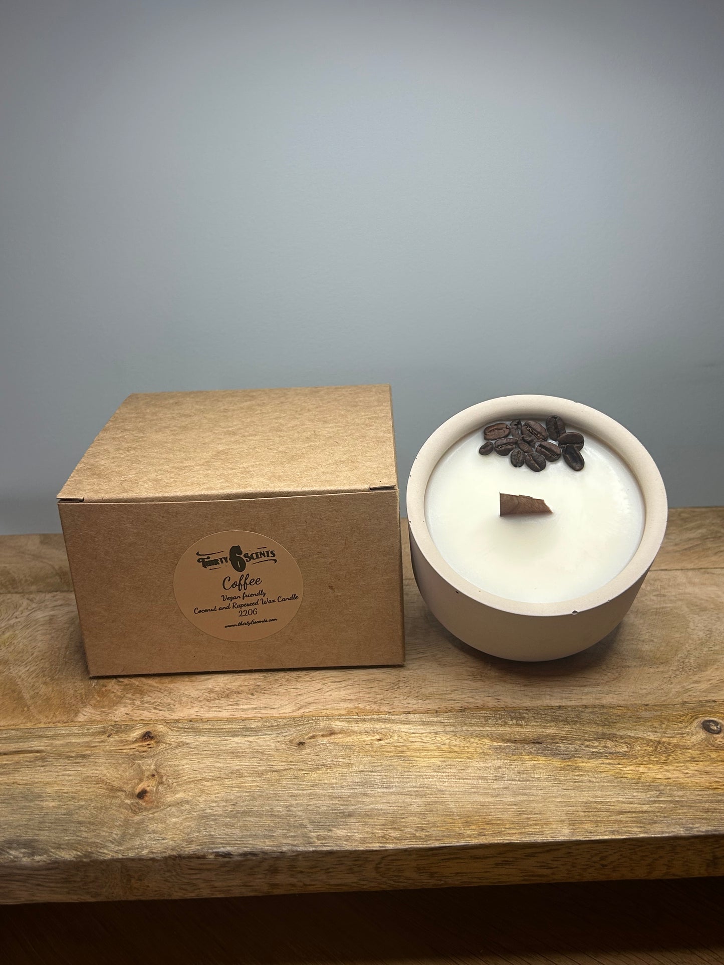 Large 220g Hand-Poured Candle in a Handmade Pot