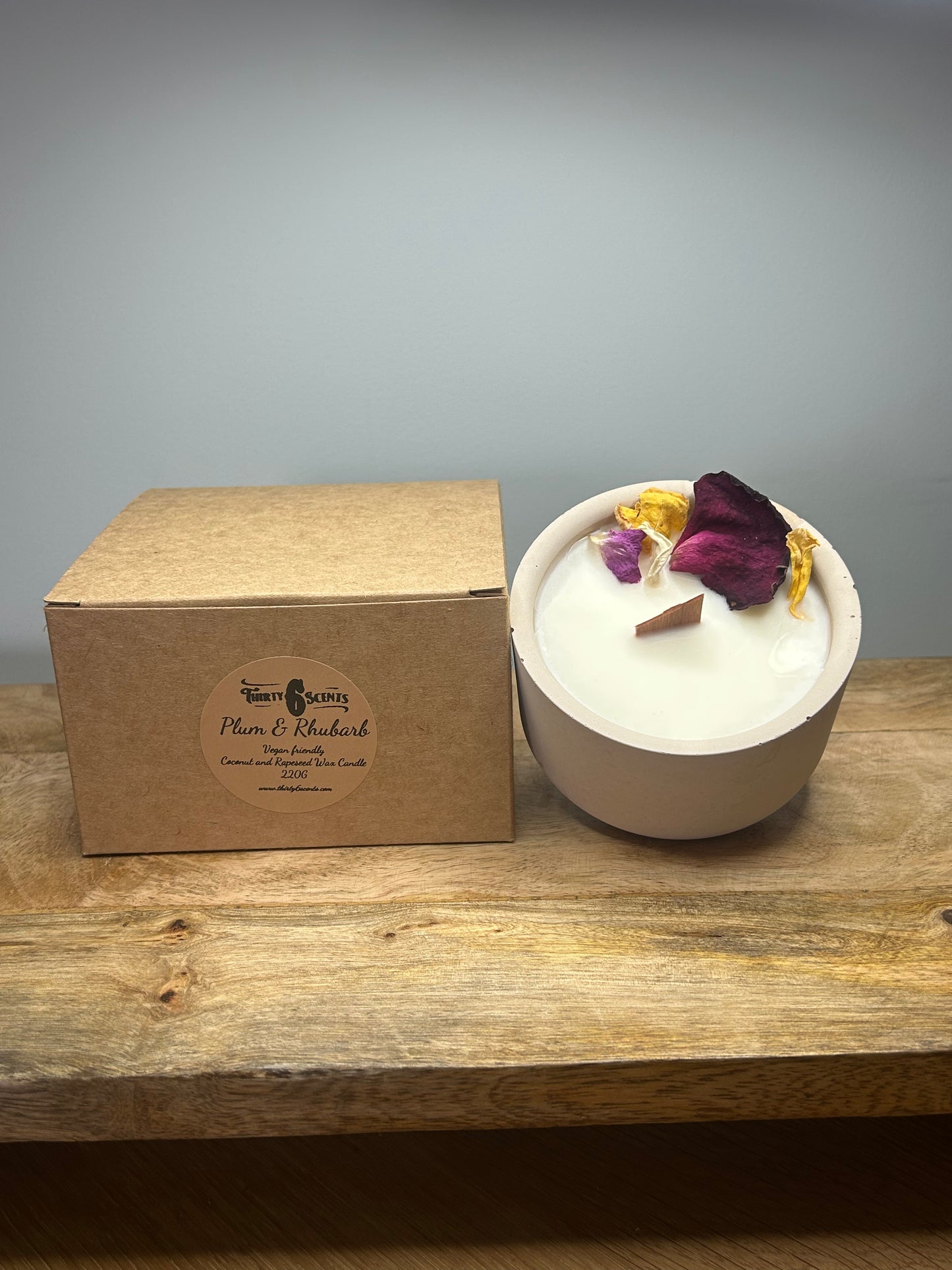 Large 220g Hand-Poured Candle in a Handmade Pot