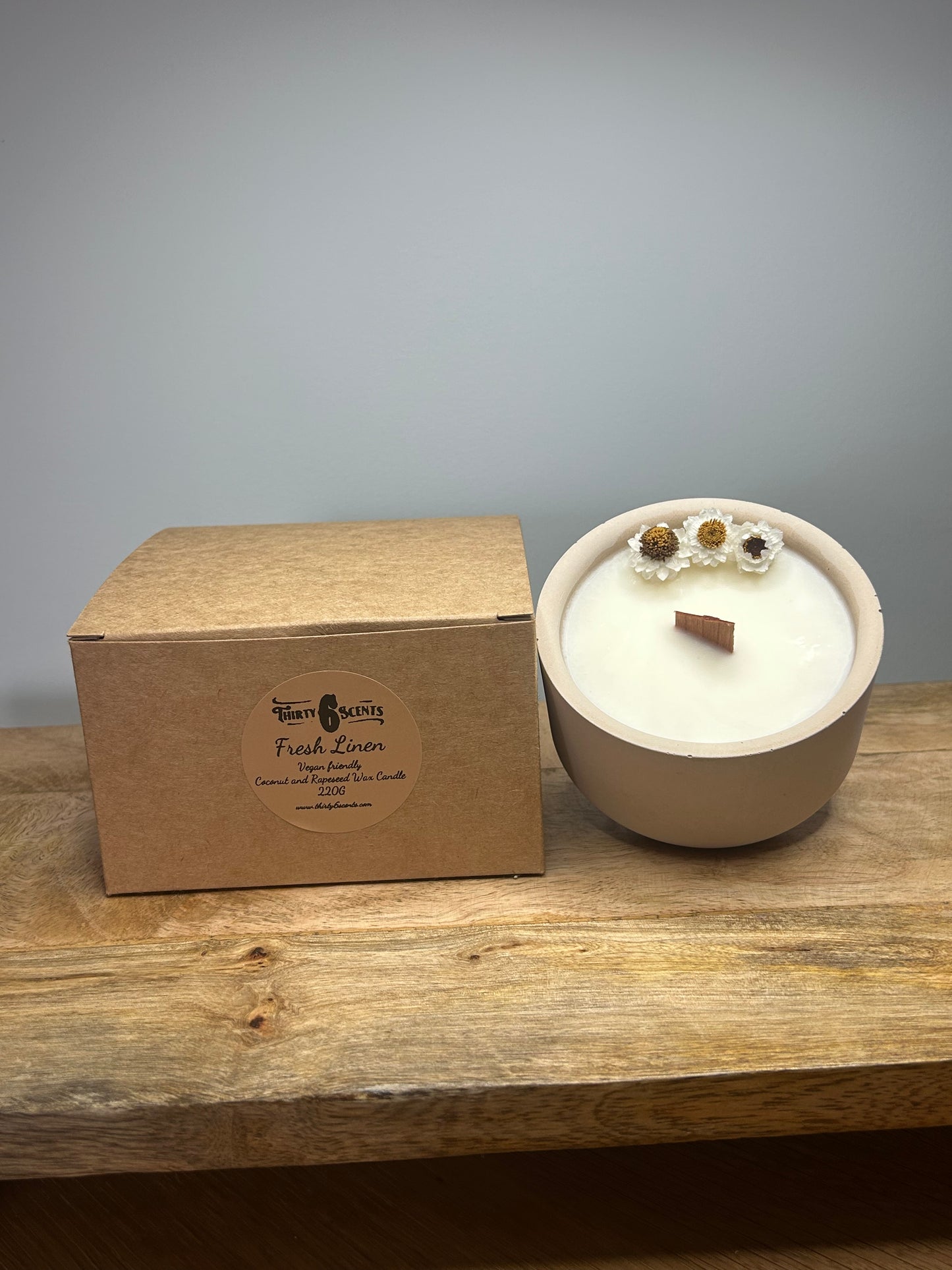 Large 220g Hand-Poured Candle in a Handmade Pot