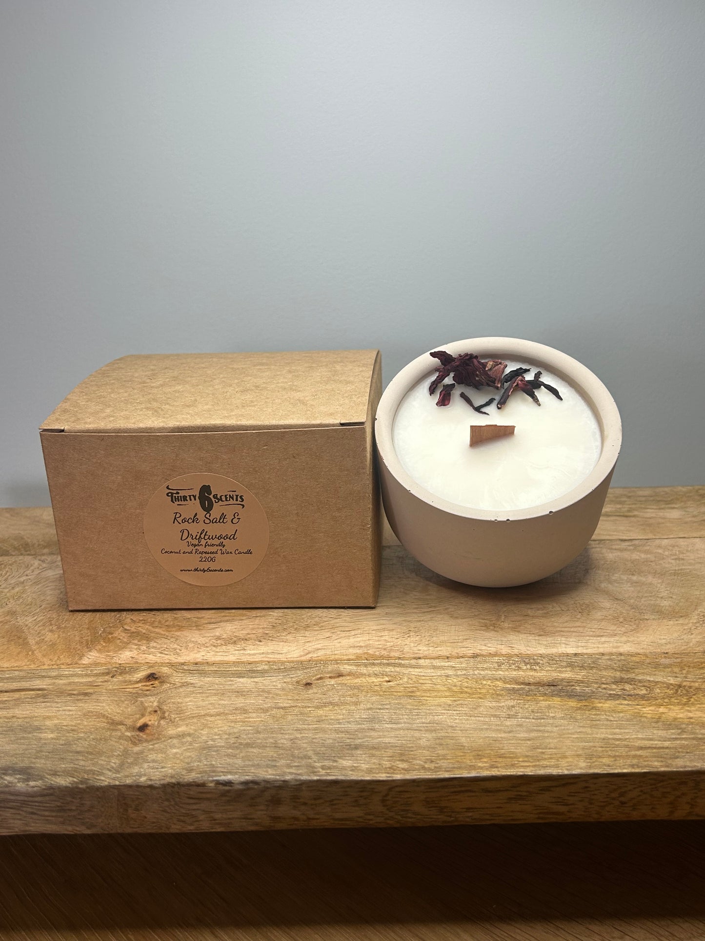 Large 220g Hand-Poured Candle in a Handmade Pot