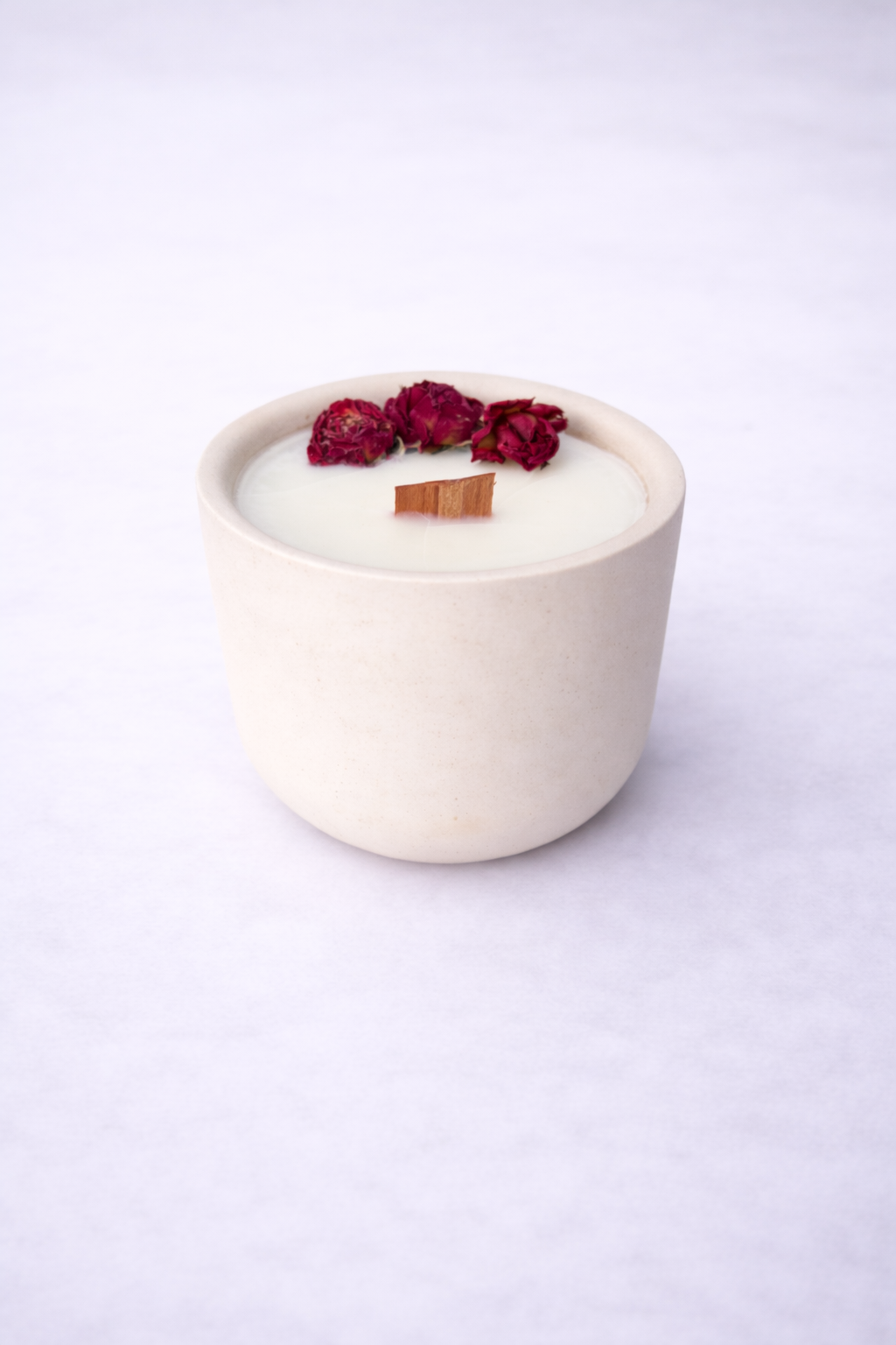 Large 220g Hand-Poured Candle in a Handmade Pot