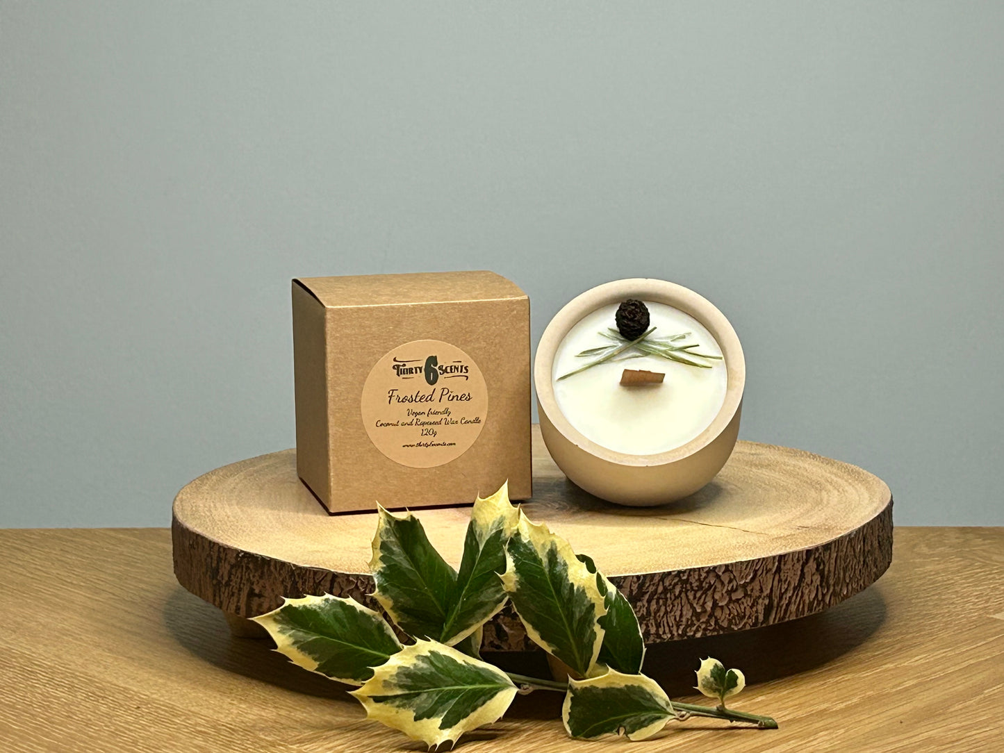 Small 120g Hand-Poured Candle in a Handmade Pot