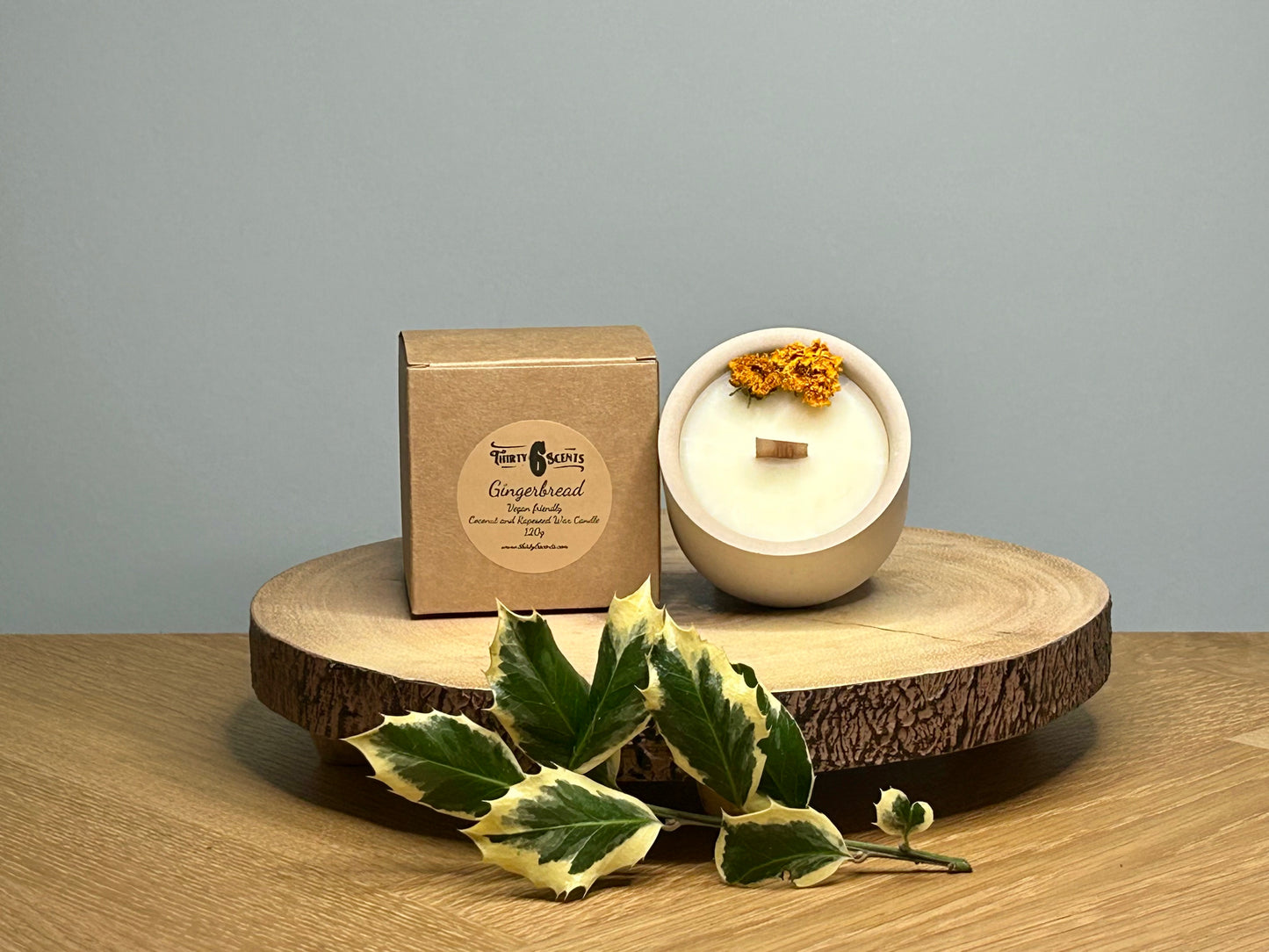 Small 120g Hand-Poured Candle in a Handmade Pot