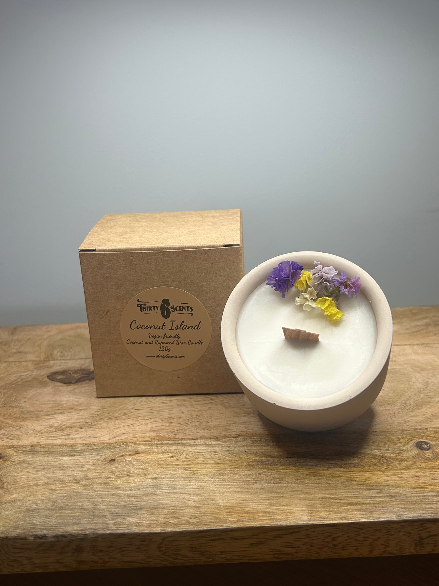 Small 120g Hand-Poured Candle in a Handmade Pot