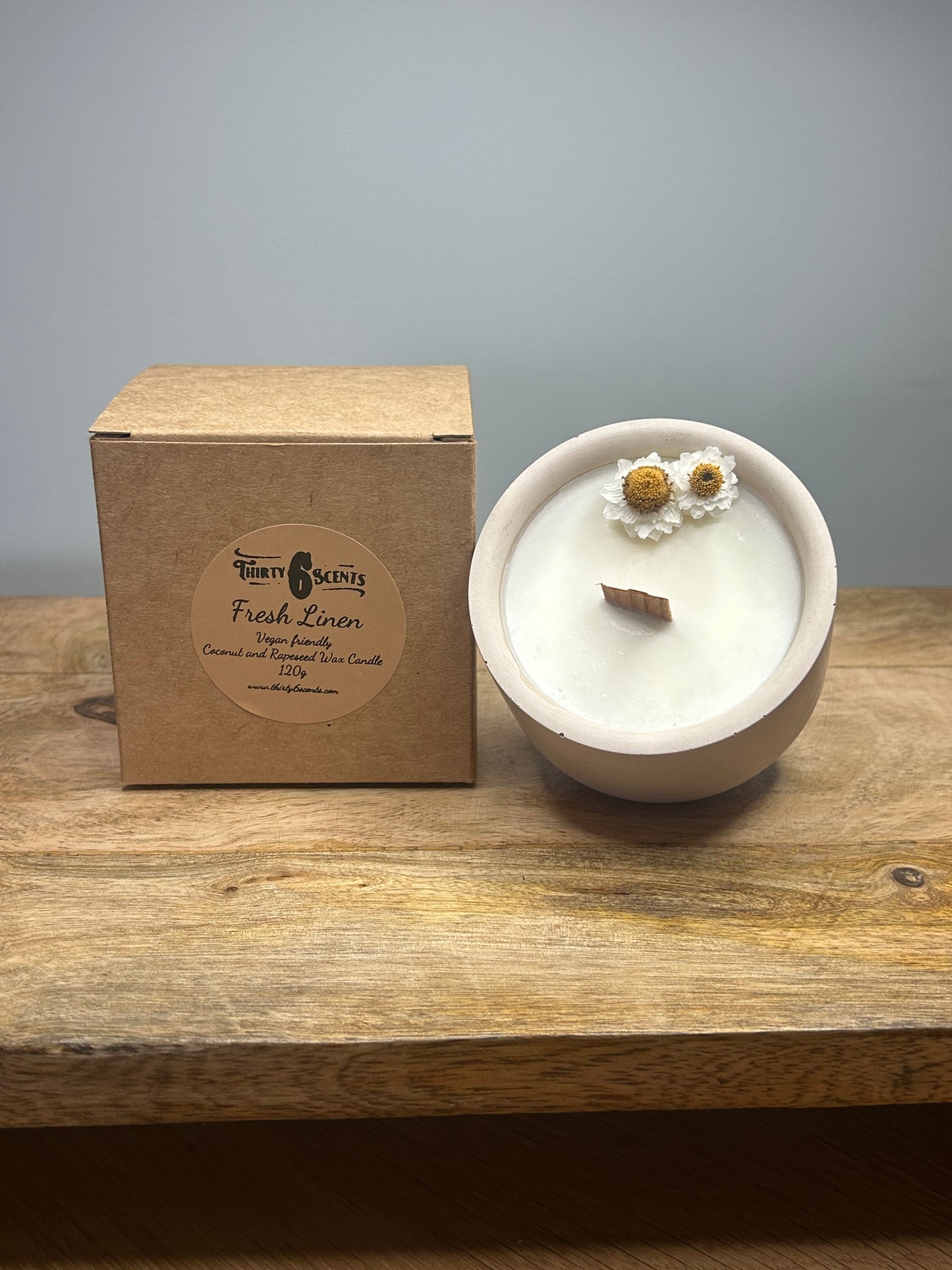Small 120g Hand-Poured Candle in a Handmade Pot