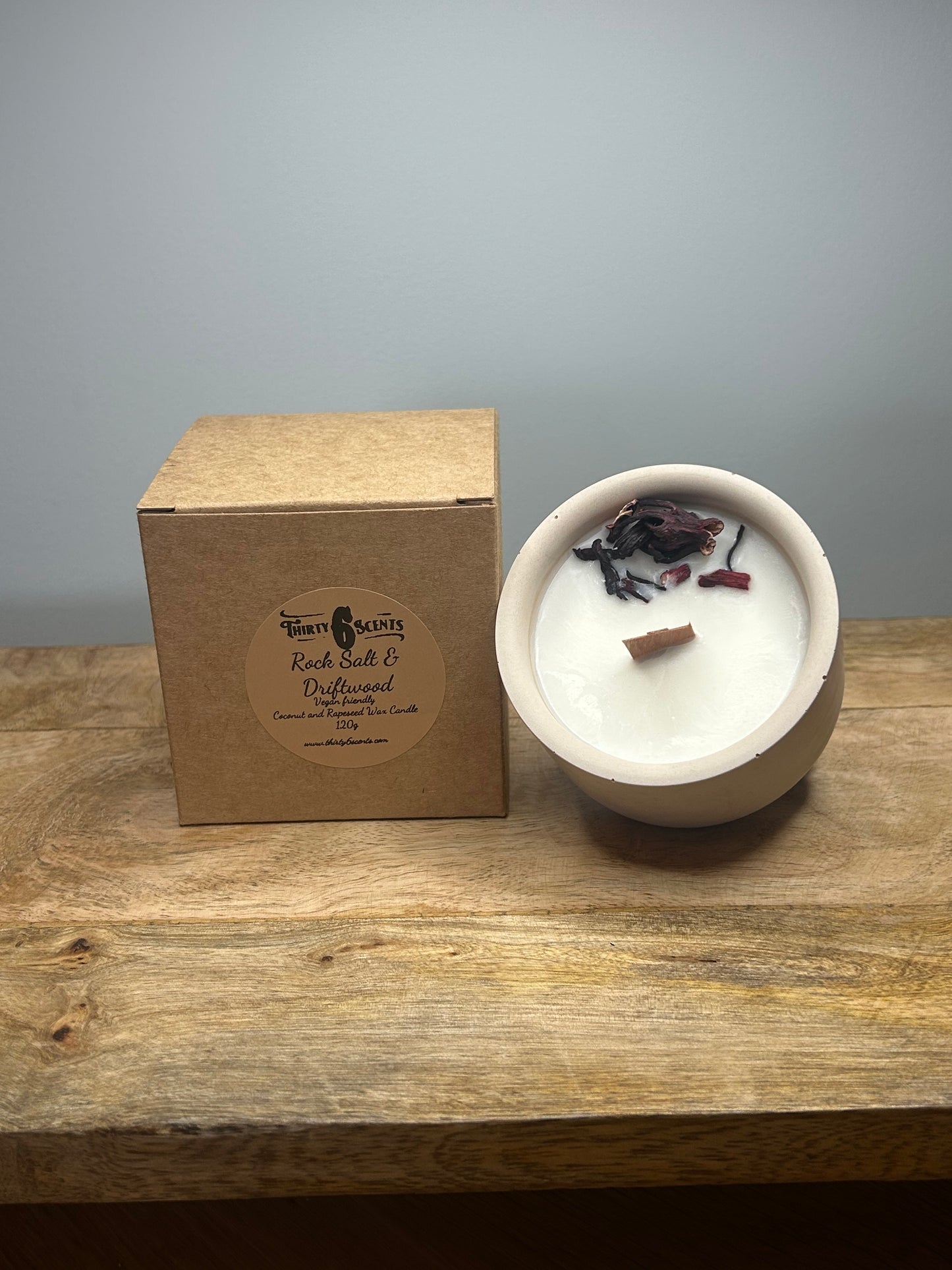 Small 120g Hand-Poured Candle in a Handmade Pot