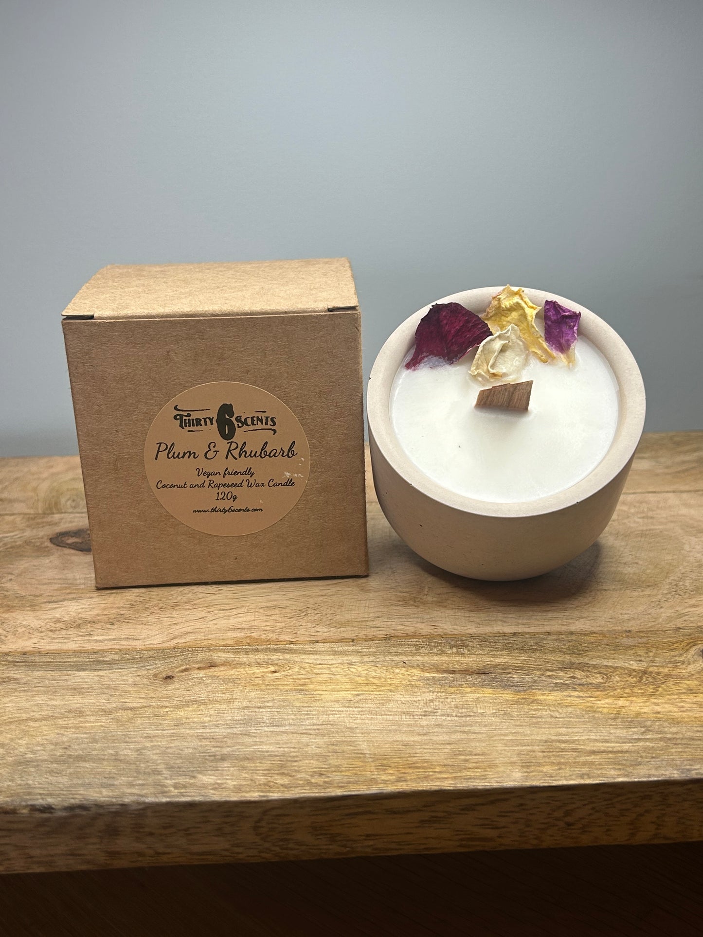 Small 120g Hand-Poured Candle in a Handmade Pot