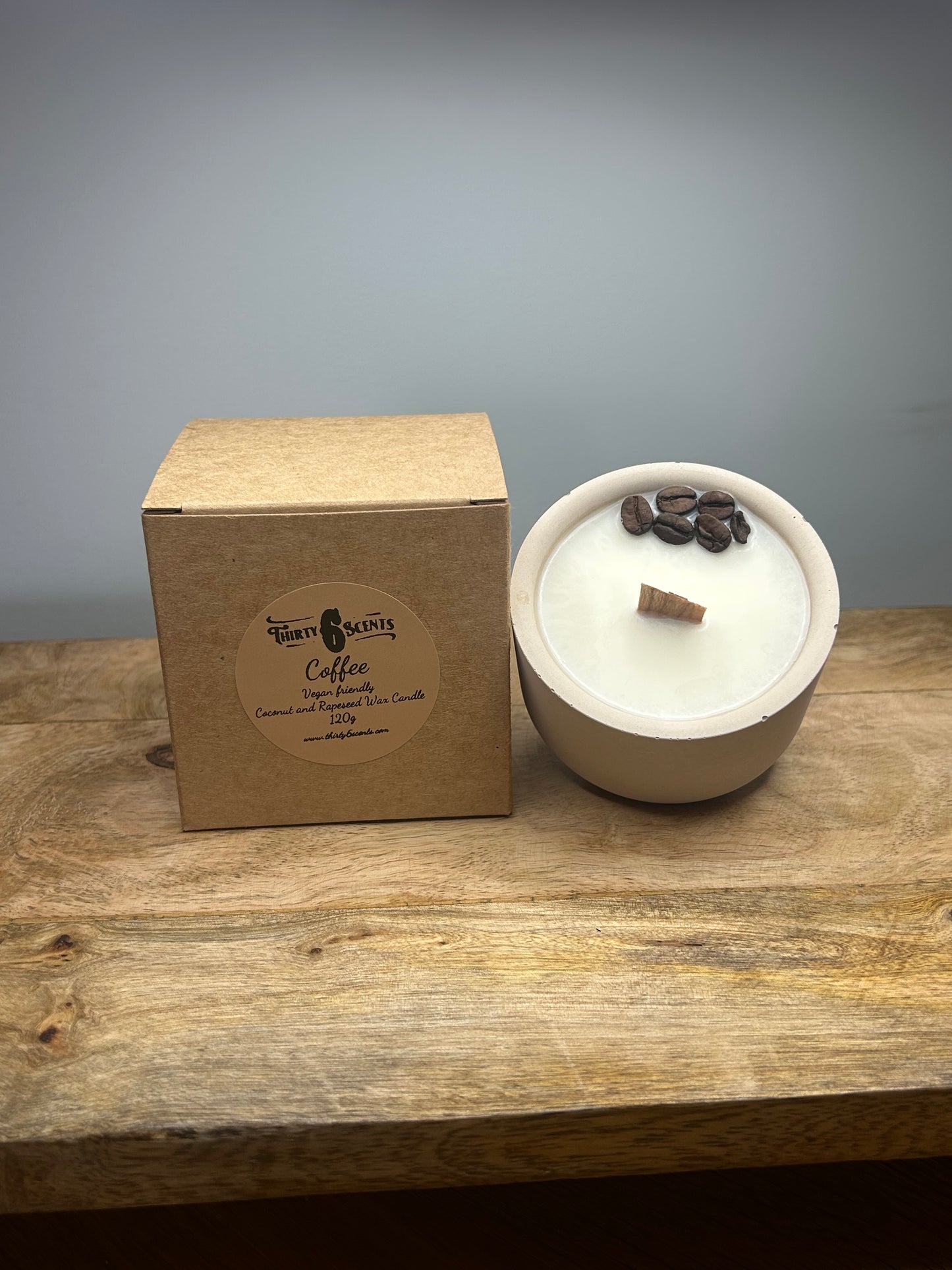 Small 120g Hand-Poured Candle in a Handmade Pot