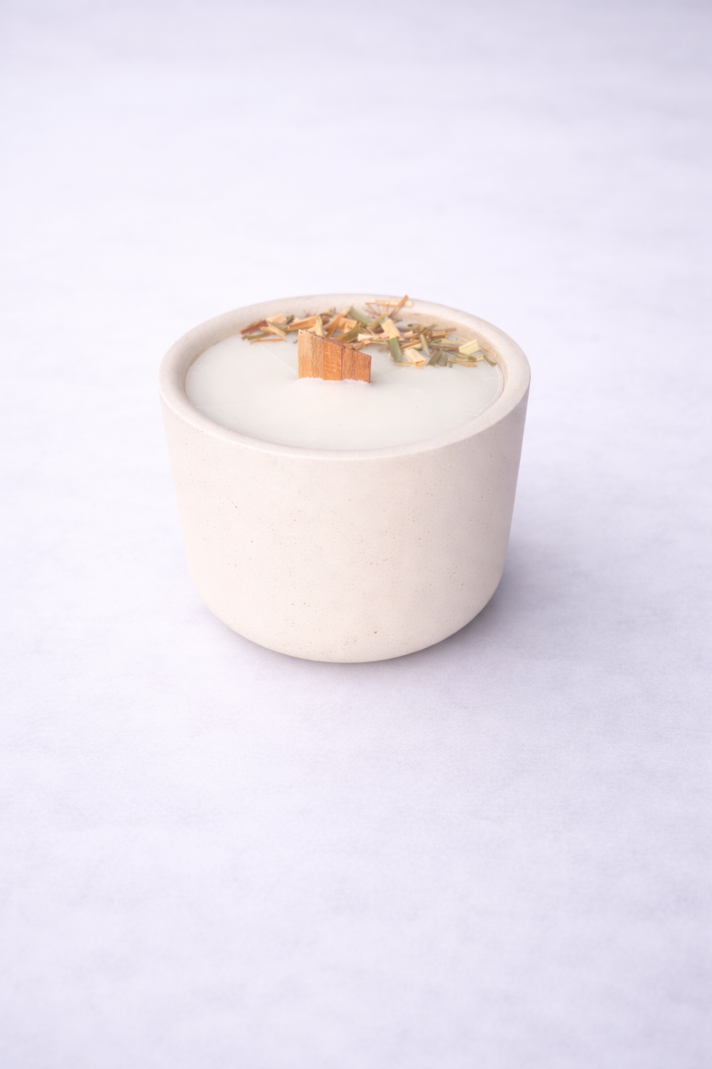 Large 220g Hand-Poured Candle in a Handmade Pot