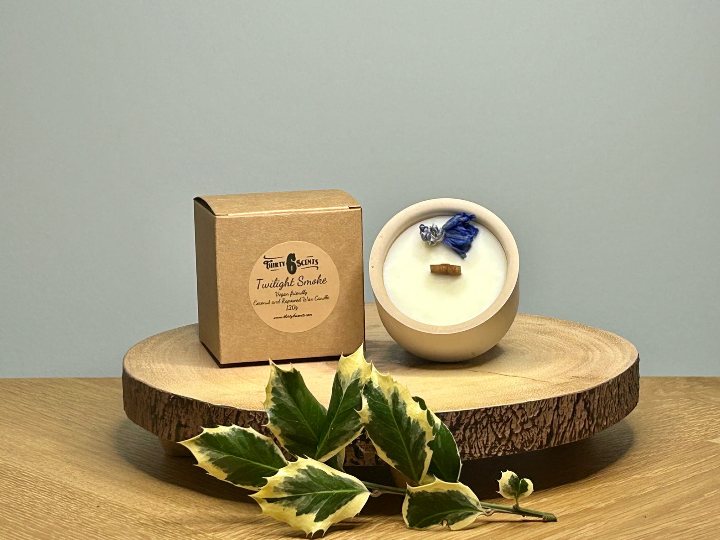 Small 120g Hand-Poured Candle in a Handmade Pot