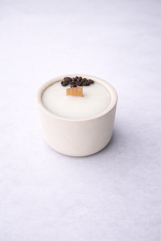Large 220g Hand-Poured Candle in a Handmade Pot